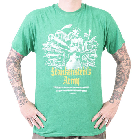 Frankenstein's Army Gun Babe Tee - Green